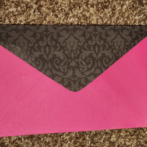 His and Hers Pink and black wedding or event invitation pack of 4 - Picture 5 of 5